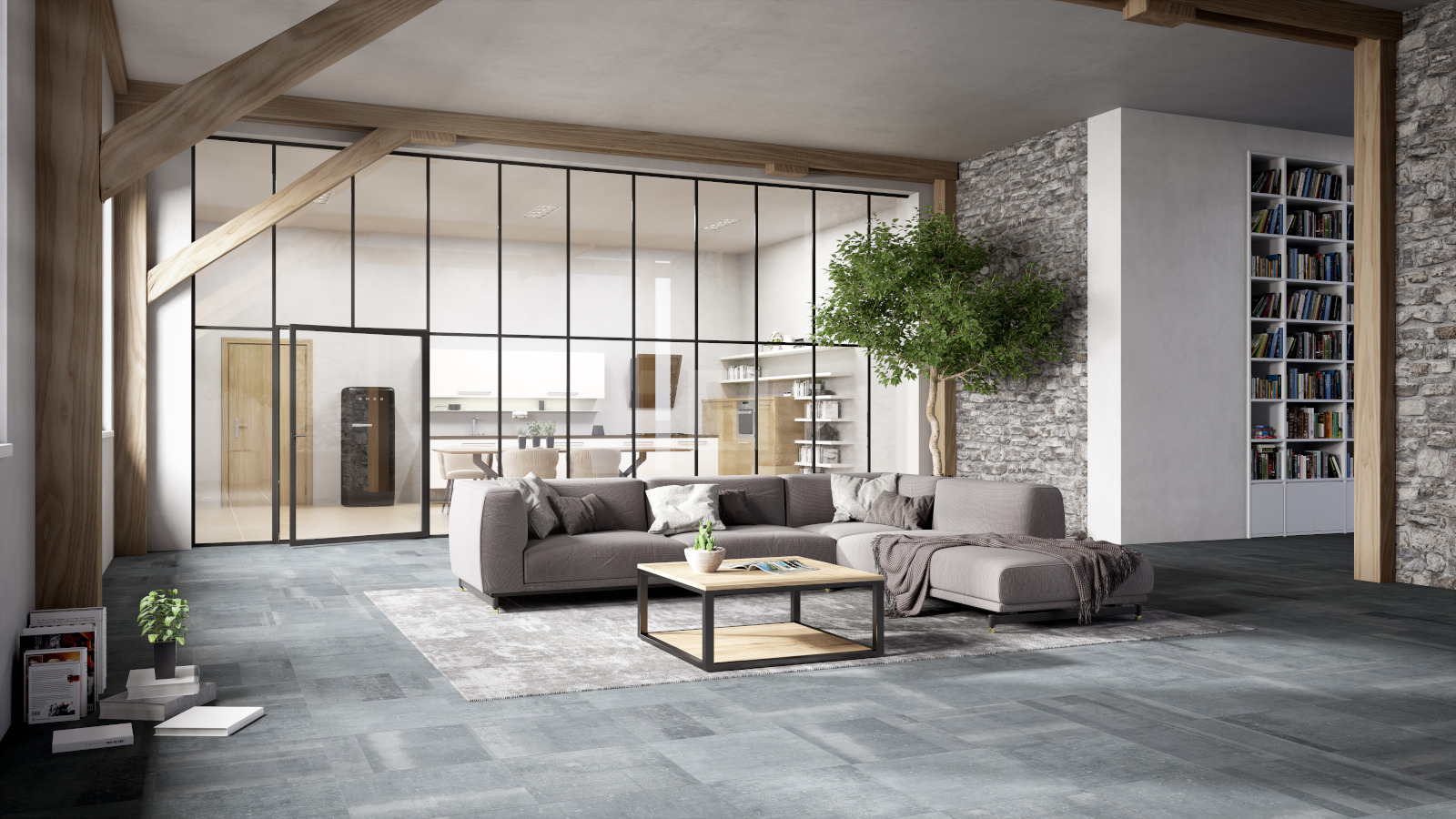 Blue Limestone Floor Patterns - Classics